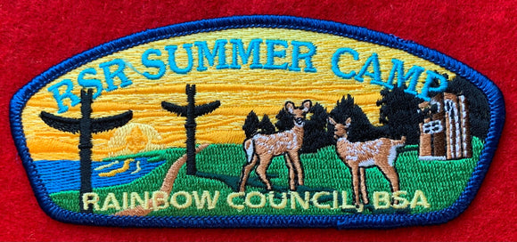 Rainbow Council RSR Summer Camp Commerative CSP SA-33. Blue Border. Mint Condition.