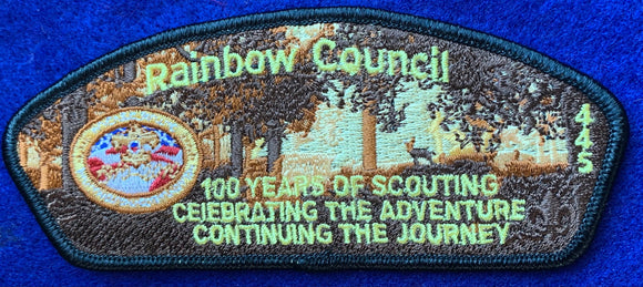 Rainbow Council 2010 BSA Centennial Commerative CSP SA-33. Black Border. Mint Condition.