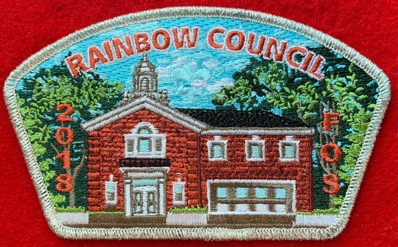 Rainbow Council 2018 Friends of Scouting (FOS) Commerative Edition CSP SA-61. Silver Mylar Border. Mint Condition.