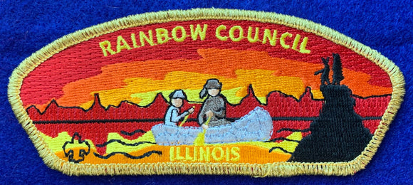 Rainbow Council CSP SA-9. Gold Mylar Border. Mint Condition.