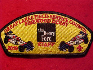 GREAT LAKES FIELD SERVICE COUNCIL SA-Q2, 2019, STAFF, "THE HENRY FORD", PINEWOOD DERBY