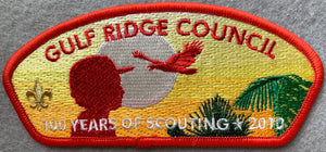 Gulf Ridge Council BSA Centennial Commerative CSP SA-49. Red Border. Mint Condition.