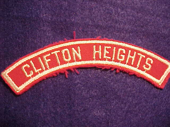 CLIFTON HEIGHTS RED/WHITE CITY STRIP, MINT