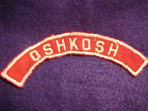 OSHKOSH RED/WHITE CITY STRIP, USED
