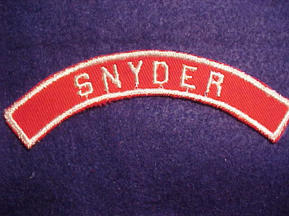 SNYDER RED/WHITE CITY STRIP, MINT