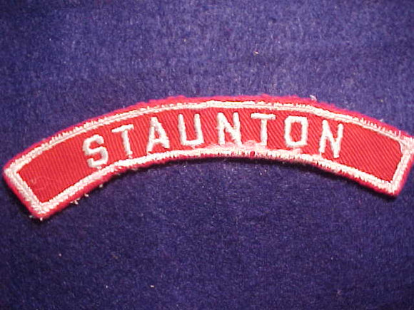 STAUNTON RED/WHITE CITY STRIP, USED