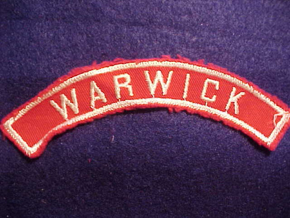 WARWICK RED/WHITE CITY STRIP, USED