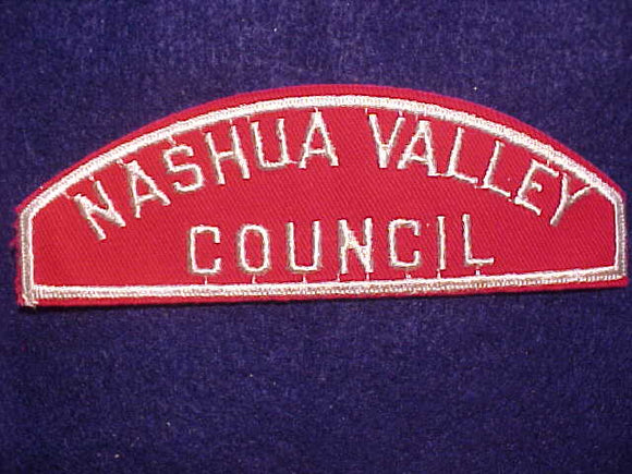 NASHUA VALLEY/COUNCIL RED/WHITE STRIP, MINT