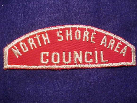 NORTH SHORE AREA/COUNCIL RED/WHITE STRIP, USED