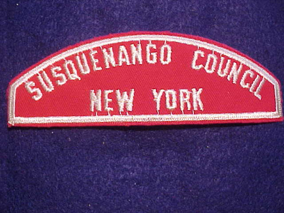 SUSQUENANGO COUNCIL/NEW YORK RED/WHITE STRIP, MINT