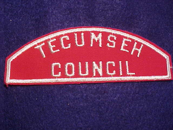 TECUMSEH/COUNCIL RED/WHITE STRIP, MINT
