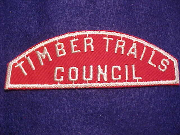 TIMBER TRAILS/COUNCIL RED/WHITE STRIP, GUIDEBOOK PRICE $110-125, MINT
