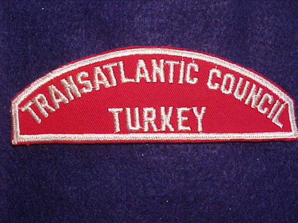 TRANSATLANTIC COUNCIL/TURKEY RED/WHITE STRIP, MINT