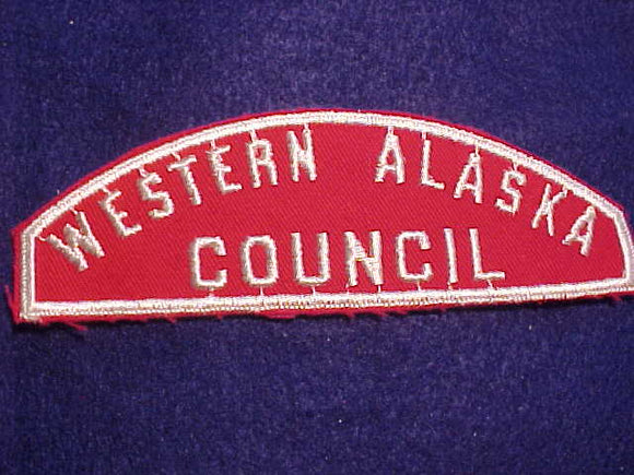 WESTERN ALASKA/COUNCIL RED/WHITE STRIP, MINT