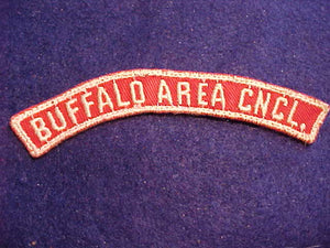 BUFFLAO AREA CNCL. RED/WHITE HALF STRIP, USED