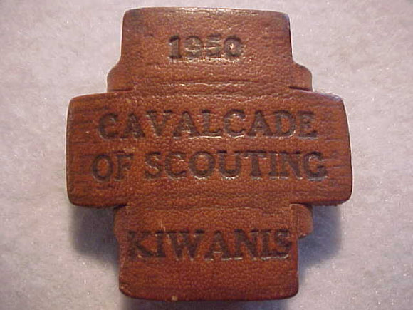 1950 KIWANIS N/C SLIDE, CAVALCADE OF SCOUTING, LEATHER