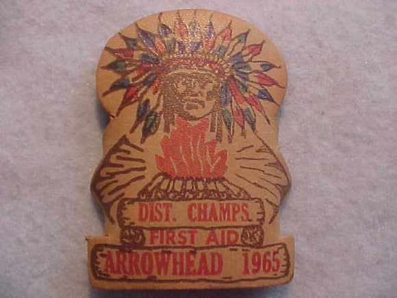 1965 N/C SLIDE, ARROWHEAD DISTRICT FIRST AID CHAMPS, LEATHER