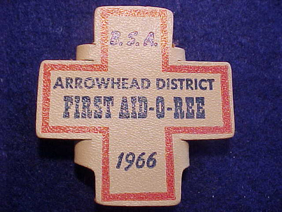 1966 N/C SLIDE, ARROWHEAD DISTRICT FIRST AID-O-REE, LEATHER