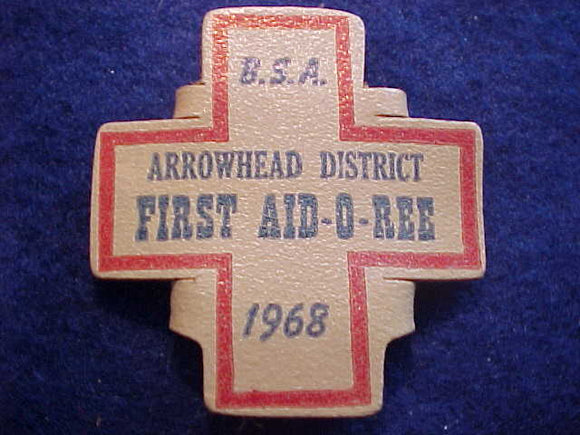 1968 N/C SLIDE, ARROWHEAD DISTRICT FIRST AID-O-REE, LEATHER