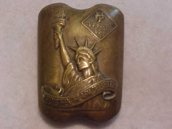 CUB SCOUT N/C SLIDE, STRENGTHEN THE ARM OF LIBERTY, BRASS