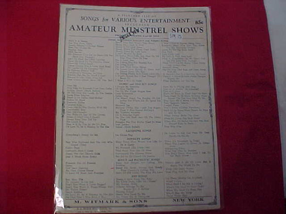 BOY SCOUT SHEET MUSIC, 