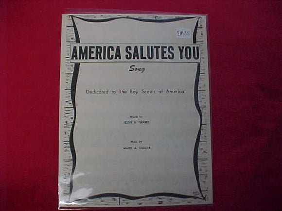 BOY SCOUT SHEET MUSIC, 