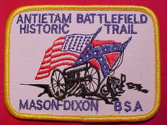 ANTIETAM BATTLEFIELD HISTORIC TRAIL, MASON-DIXON COUNCIL, BLUE STARS ON U.S. FLAG