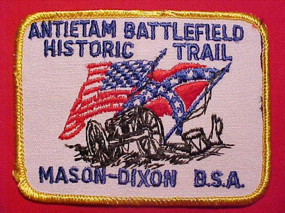 ANTIETAM BATTLEFIELD HISTORIC TRAIL, MASON-DIXON COUNCIL, WHITE STARS ON U.S. FLAG