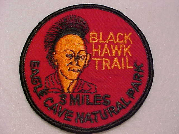BLACK HAWK TRAIL PATCH, 3 MILES, EAGLE CAVE NATURAL PARK