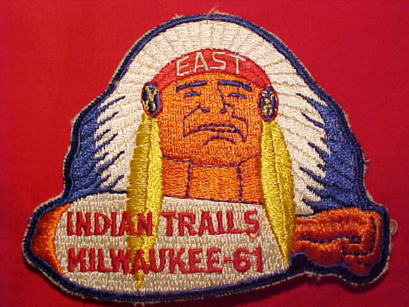 INDIAN TRAILS PATCH, 1961, MILWAUKEE EAST