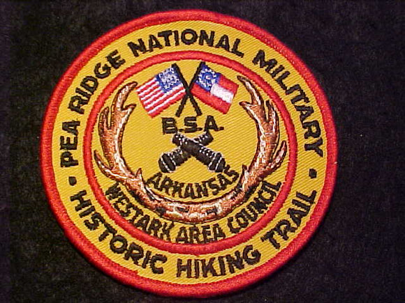 PEA RIDGE NATIONAL MILITARY HISTORIC HIKING TRAIL PATCH, WESTARK AREA COUNCIL