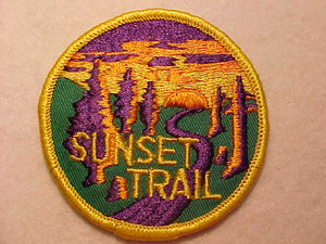 SUNSET TRAIL PATCH, 3" ROUND, CB