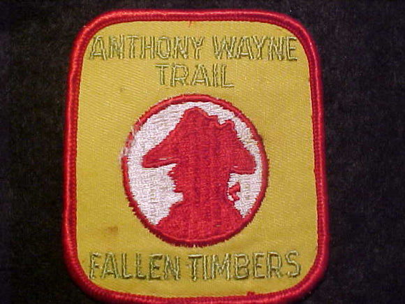 ANTHONY WAYNE TRAIL PATCH, FALLEN TIMBERS, USED