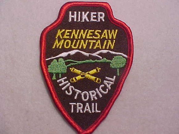 KENNESAW MOUNTAIN HISTORICAL TRAIL PATCH, HIKER