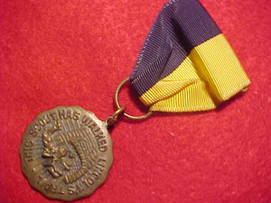 LINCOLN TRAIL MEDAL, ON BACK "PRESENTED TO ______ BY INDIANA HISTORICAL SOCIETY