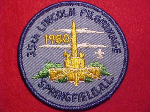 LINCOLN PILGRIMAGE PATCH, 1980, SPRINGFIELD, ILL.