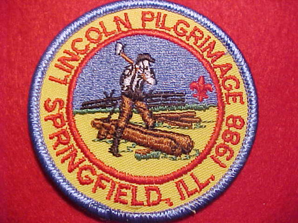 LINCOLN PILGRIMAGE PATCH, 1988, SPRINGFIELD, ILL.