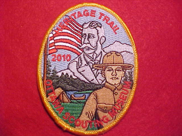 OTTAWA SCOUTING MUSEUM HERITAGE TRAIL PATCH, 2010