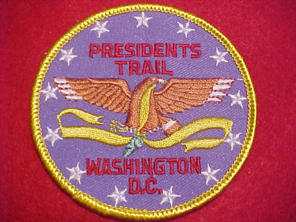 PRESIDENTS TRAIL PATCH, WASHINGTON, D.C.