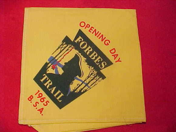 FORBES TRAIL N/C, OPENING DAY 1965, BRIGHT YELLOW COTTON