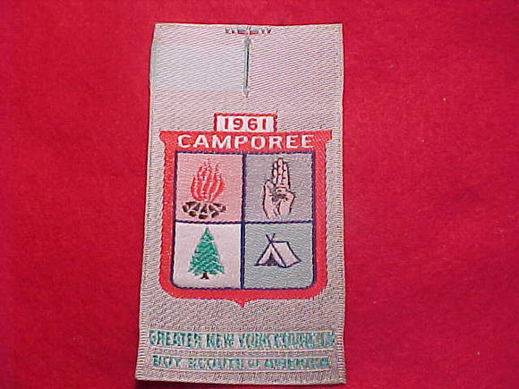 1961 PATCH, GREATER NEW YORK COUNCILS CAMPOREE, WOVEN