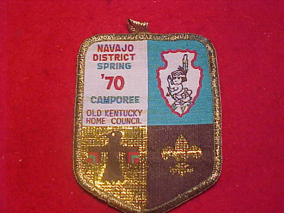 OLD KENTUCKY HOME COUNCIL, NAVAJO DISTRICT CAMPOREE, SPRING '70, WOVEN
