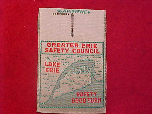 GREATER ERIE SAFETY COUNCIL, 1950'S, GOOD TURN, WOVEN