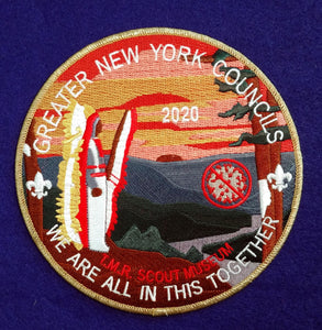 Jacket Patch,Ten Mile River Scout Museum, 2020 COVID-19 Fund Raiser For The Greater New York Councils Due To The Summer Shut Down