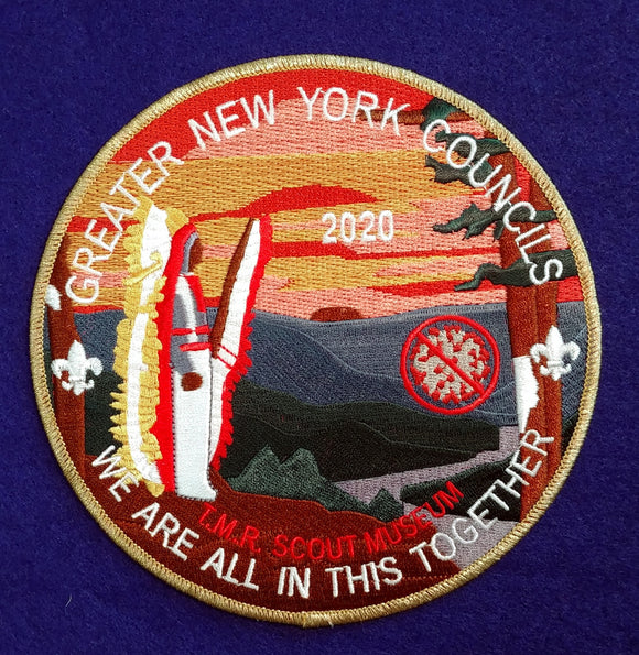 Jacket Patch,Ten Mile River Scout Museum, 2020 COVID-19 Fund Raiser For The Greater New York Councils Due To The Summer Shut Down