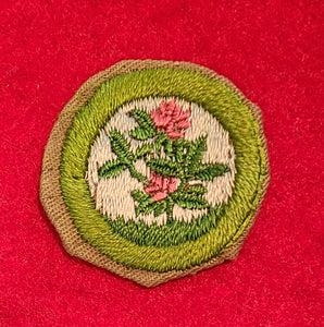 GRASSES, LEGUMES, AND FORAGE CROPS MERIT BADGE, FINE TWILL, WWII ISSUE, USED, EXCELLENT CONDITION, VERY RARE
