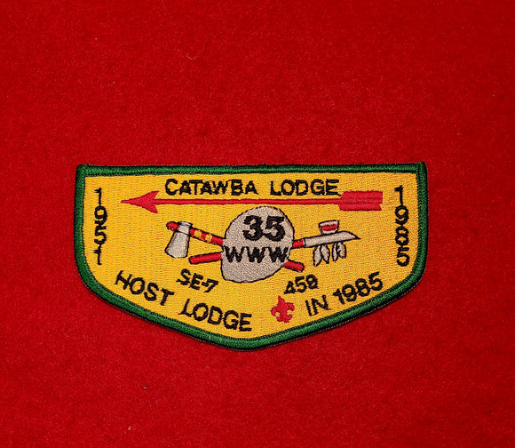 459 S24 CATAWBA, 1985 SE-7 HOST LODGE, GREEN MYLAR BORDER