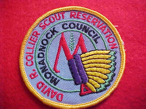 DAVID R. COLLIER SCOUT RESERVATION, MONADNOCK COUNCIL, 1960'S, BLUE TWILL