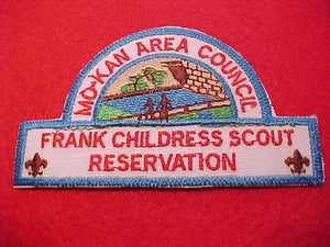 FRANK CHILDRESS SCOUT RESERVATION, MO-KAN AREA COUNCIL, HAT SHAPE, PLASTIC BACK