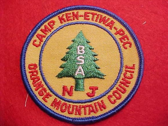 KEN-ETIWA-PEC, ORANGE MOUNTAIN COUNCIL, WITH BSA